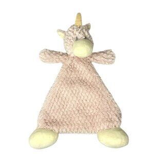 Demdaco Unicorn Lovey Security Blanket Plush Toy For Kids Pink
